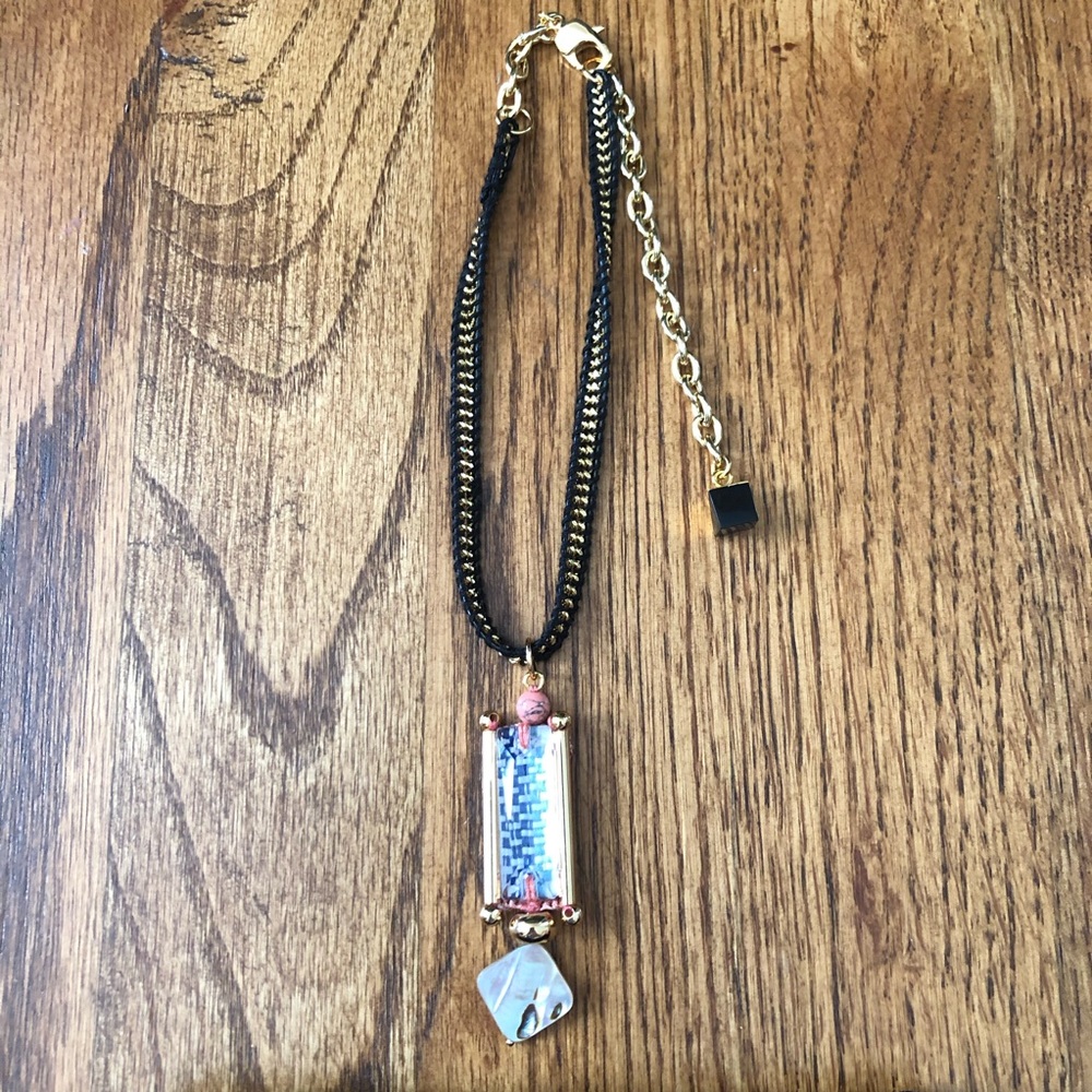 Nocturne Studio Bluebell Pink Blue Choker Necklace - Picture 2 of 4